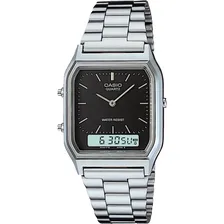 Rel贸gio Casio Unissex Vintage Prata Aq-230a-1dmq Foto mini 1