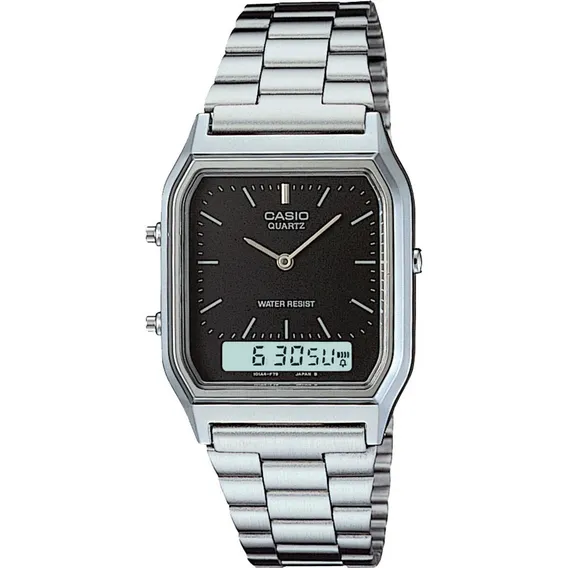 Relógio Casio Unissex Vintage Prata Aq-230a-1dmq Foto 1