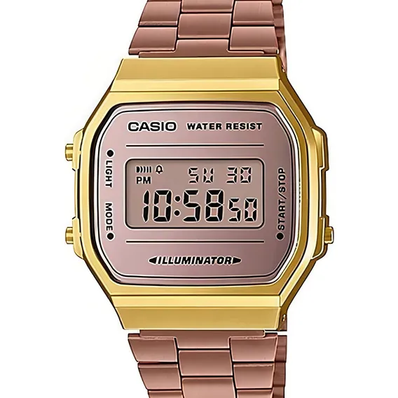 Rel贸gio Casio Vintage Feminino Rose / Dourad A168wecm-5df-br Foto 1