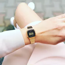 Rel贸gio Casio Vintage La670wga-1df Digital Feminino Dourado Foto mini 4