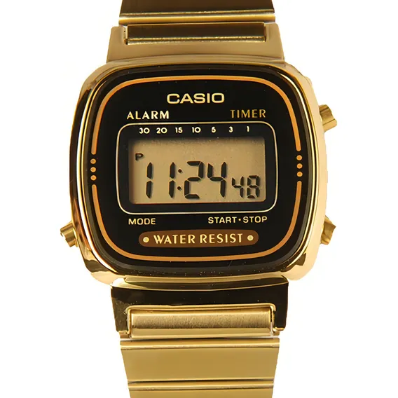 Rel贸gio Casio Vintage La670wga-1df Digital Feminino Dourado Foto 1