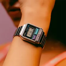 Rel贸gio Casio Vintage Masculino Digital Prata A120we-1adf Foto mini 4