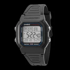 Rel贸gio Casio W-800H-1AV Masculino Digital Preto Cor do fundo Branco Foto mini 2