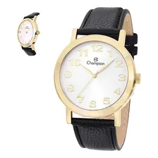 Rel贸gio Champion Cn20971b Dourado Pulseira Couro Foto mini 2