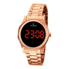 Relogio Champion Feminino Digital Led Dourado Ch48046z Foto  mini 1
