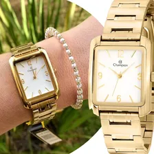 Rel贸gio Champion Feminino Dourado Ch22466w Original + Colar e Brincos Foto mini 2