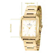 Rel贸gio Champion Feminino Dourado Ch22466w Original + Colar e Brincos Foto mini 3