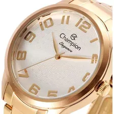 Rel贸gio Champion Feminino Dourado Kit Colar Brincos Original Foto mini 2