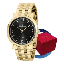 Rel贸gio Champion Masculino Dourado A莽o Original Grande Ouro Foto mini 1