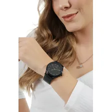 Relogio Champion Pulseira Couro Preto Original Foto mini 2