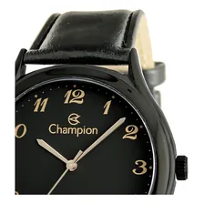 Relogio Champion Pulseira Couro Preto Original Foto mini 3