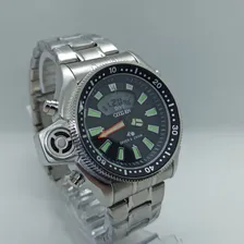 Rel贸gio Citizen Aqualand S茅rie Prata Fundo Preto Foto mini 2