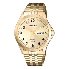 Relogio Citizen Masculino Dourado Calendário Duplo Tz20813g Foto mini 1