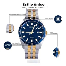 Rel贸gio Citizen Masculino Tz31114a Misto Azul Analogico Off Foto mini 4