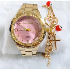 Relogio Com Pulseira Caixa Kit Presente Relogio Feminino Foto mini 3