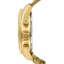 Rel贸gio Condor Masculino Cron贸grafo Azul Dourado Grande Foto mini 4