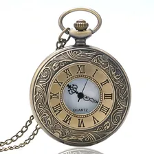 Rel贸gio De Bolso Bronze Estilo Antigo Vintage Quartz Foto mini 1