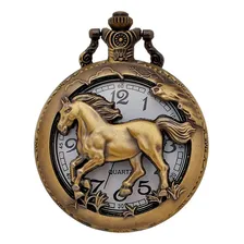 Rel贸gio De Bolso Cavalo Mustang Equino Selvagem Antigo Foto mini 1