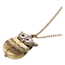 Rel贸gio de bolso, corrente, pingente, rel贸gio marrom Foto mini 4