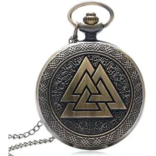 Rel贸gio De Bolso Valknut S铆mbolo N贸rdico - N贸 Dos Mortos Foto mini 1