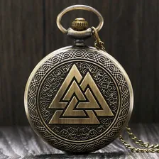 Rel贸gio De Bolso Valknut S铆mbolo N贸rdico - N贸 Dos Mortos Foto mini 3