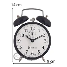 Rel贸gio Despertador Antigo Mec芒nico A Cordas Herweg Foto mini 1
