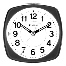 Relogio Despertador Herweg Analógico Preto Com Branco Luz Foto  mini 1