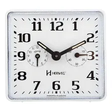 Relógio Despertador Mecânico Branco A Cordas Herweg 2245 Foto  mini 1