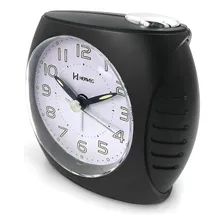 Relogio Despertador mesa e cabeceira Herweg Analógico Preto com luz soneca 2586-034 Foto mini  3