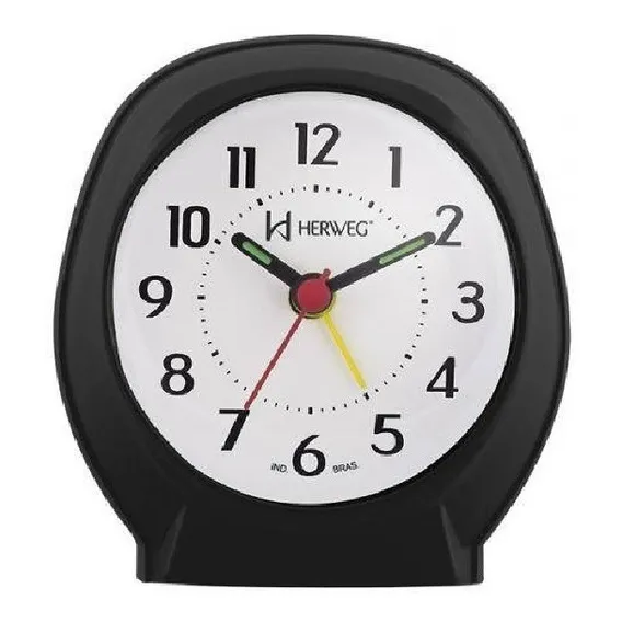 Rel贸gio Despertador Quartz Tradicional Herweg 263434 Foto 1