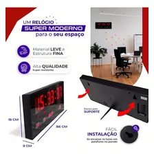 Relógio Digital Led Estrutura Temperatura Salão Foto mini 4
