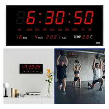 Rel贸gio Digital Led Grande Cozinha Gin谩sio Foto mini 2