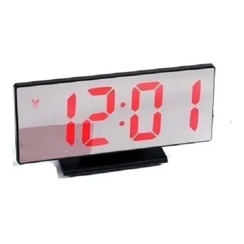 Relógio Digital Led Tela Espelhada C/ Alarme Temperatura Foto 1