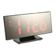 Relógio Digital Led Tela Espelhada C/ Alarme Temperatura Foto mini  2