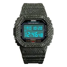 Rel贸gio digital Skmei 1471ag Rel贸gio masculino verde Foto mini 1