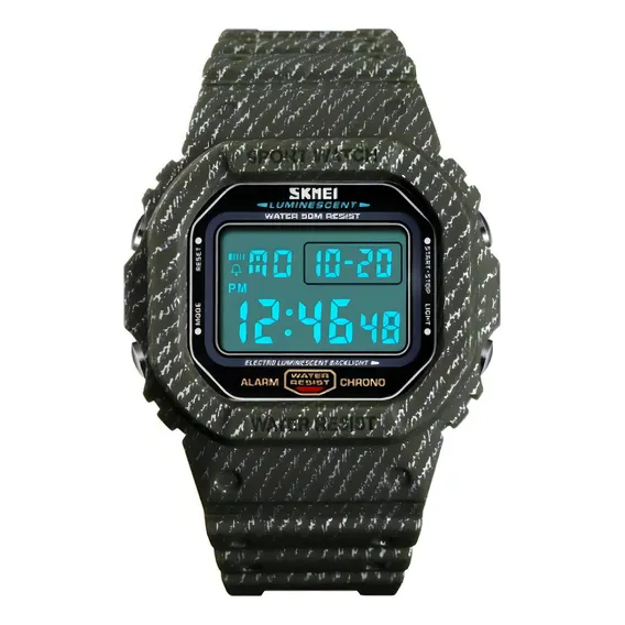 Rel贸gio digital Skmei 1471ag Rel贸gio masculino verde Foto 1