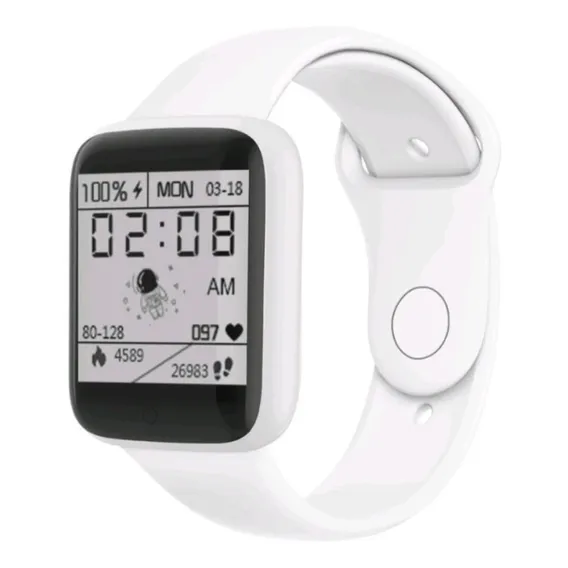Rel贸gio Digital Smartwatch Y68 Caixa Branco Foto 1