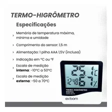 Rel贸gio Digital Temperatura Umidade Termo-higr么metro Foto mini 2