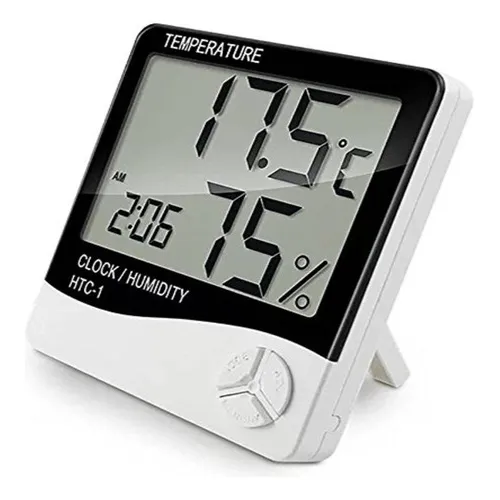 Rel贸gio Digital Temperatura Umidade Termo-higr么metro Foto 1