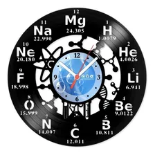 Relógio Disco De Vinil Profissões Química - Vpr-120 Estrutura Preto Fundo Preto Foto mini 1