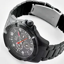 Rel贸gio Dumont Masculino Crono Preto Du6p29aci/4p Foto mini 3