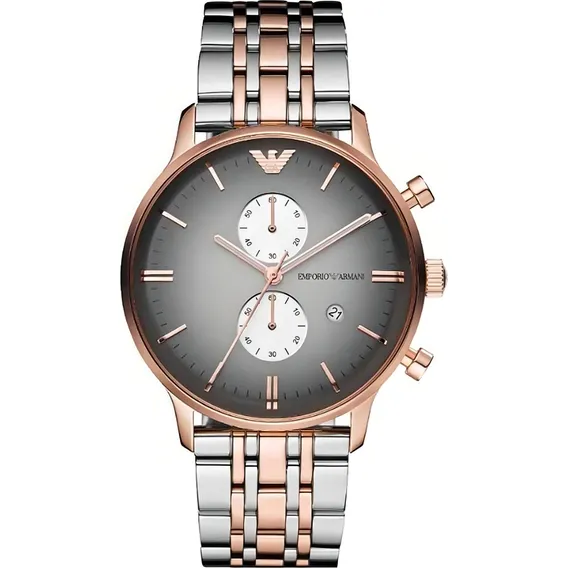 Rel贸gio Emp贸rio Armani Ar1721 Misto Completo Original Rose Foto 1