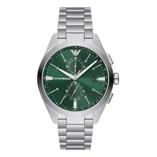 Relógio Emporio Armani Claudio Masc Crono Aço Inox Foto  mini 1