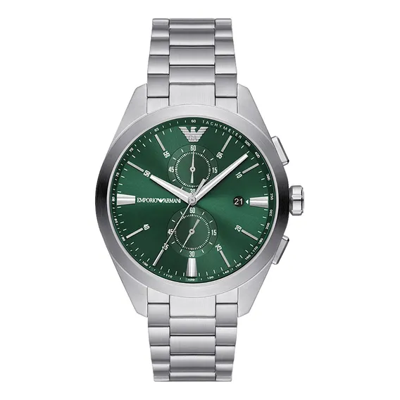 Relógio Emporio Armani Claudio Masc Crono Aço Inox Foto 1