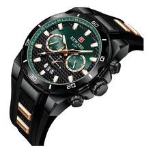 Relógio Esportivo Masculino Reward Big Dial 83008 Cor Do Bisel Preto/verde Foto  mini 1