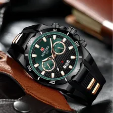 Relógio Esportivo Masculino Reward Big Dial 83008 Cor Do Bisel Preto/verde Foto mini  3