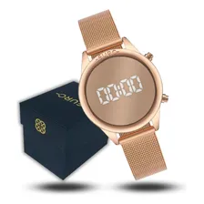 Relógio Euro Feminino Fashion Fit Reflexos Digital Rosê Foto  mini 1
