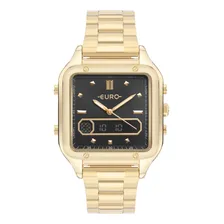 Relógio Euro Feminino Fashion Fit Sporty Dourado Foto  mini 1