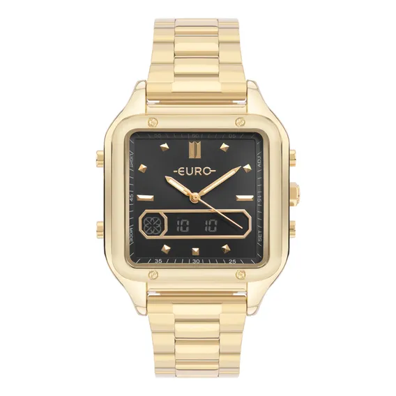 Relógio Euro Feminino Fashion Fit Sporty Dourado Foto 1