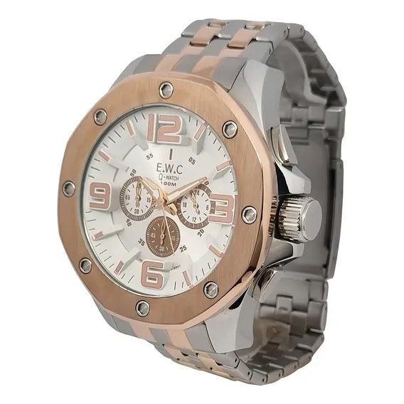 Rel贸gio Ewc Masculino Cron贸grafo Big Case Ewc Emt13203r Foto 1